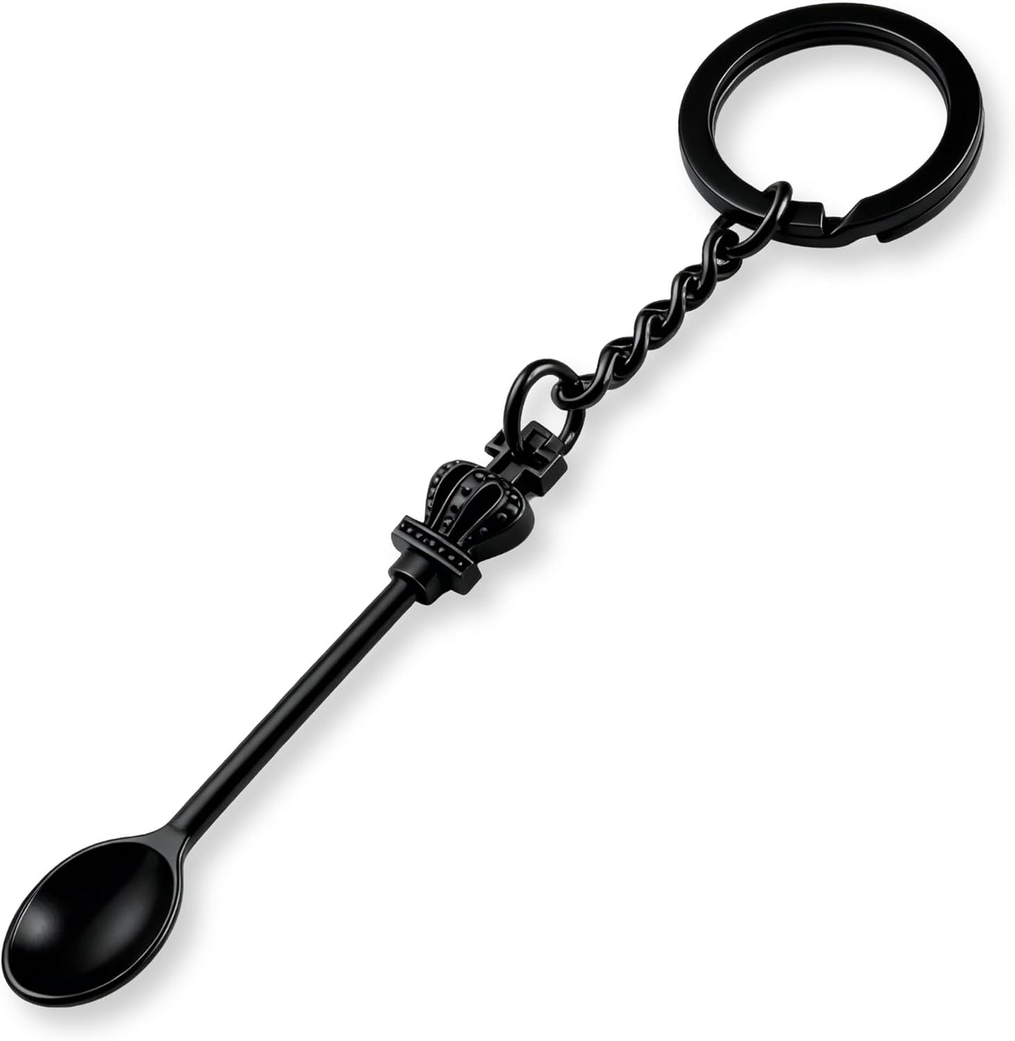 8 Pack Small Measuring Tools Spoon Keychain with Split Key Rings, Metal Mini Powder Spoons for Medicine, Pill Bottle, Craft, Partty (Multicolor, Tiny)
