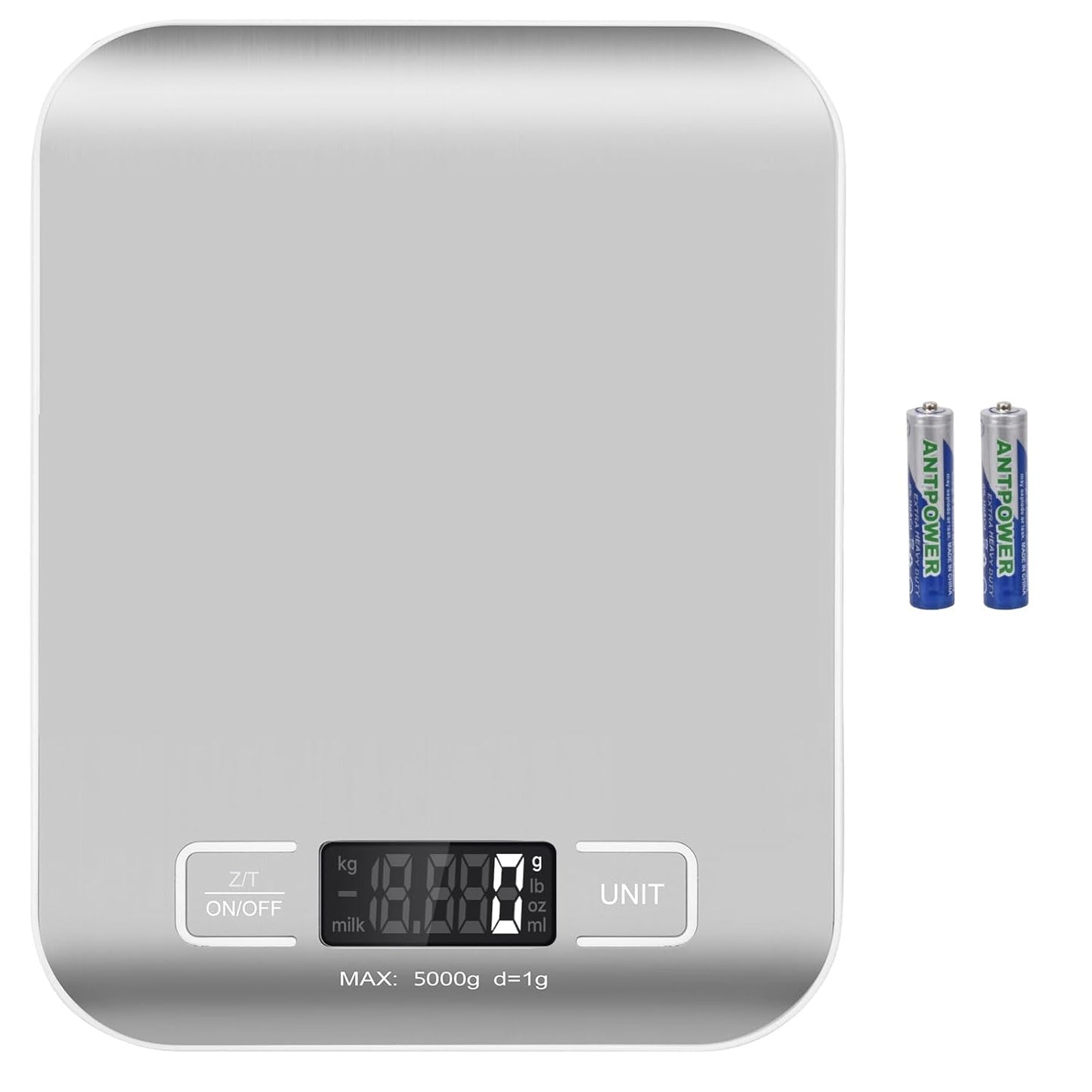 Kitchen Food Digital Scale Portable Postal Scale for Small Business Packages, Food, Handmade Goods, Liquids, with Large LCD Display High-Precision 1g Accuracy (Rose Gold Rechargeable(5kg/1g))