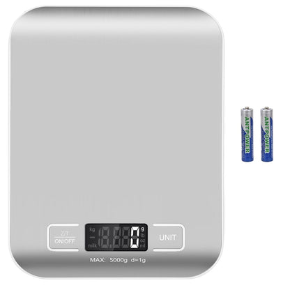 Kitchen Food Digital Scale Portable Postal Scale for Small Business Packages, Food, Handmade Goods, Liquids, with Large LCD Display High-Precision 1g Accuracy (Rose Gold Rechargeable(5kg/1g))