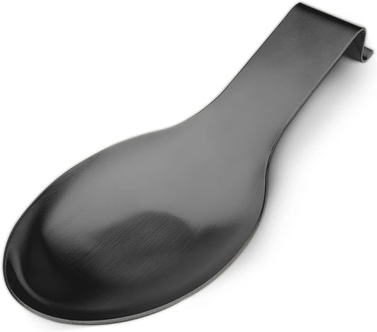 VanlonPro Stainless Steel Spoon Rest, Spatula Ladle Holder, Stainless Steel Utensil Spoon Rest Holder, Brushed Finish, Dishwasher Safe 9.8 x 3.7 Inch (Silver 1PC)