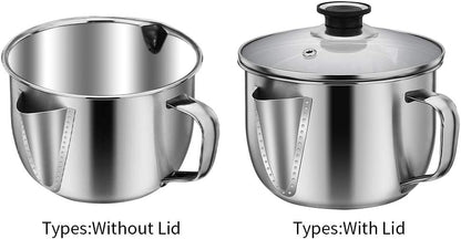 Fat Separator Cup for Gravy. 4-Cup Gravy Separator for Cooking Turkey Meat Beef Chicken. Stainless Steel Oil Strainer Kitchen Gadgets Grease Skimmer to Clarified Butter
