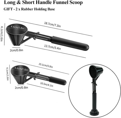 Measuring Scoop with Funnel for Filling Water Bottles with Protein Powder Milk Powder Filling Resuable K Cup Coffee Capsule with Coffee Grounds