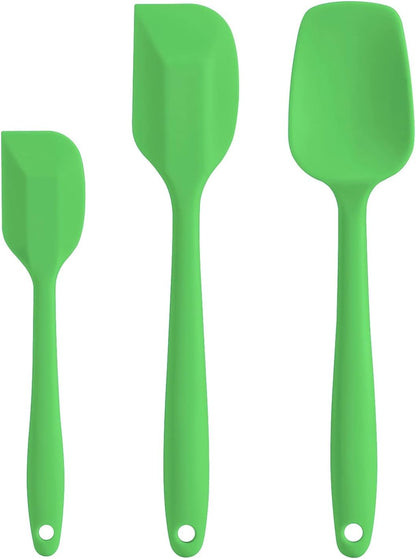 Silicone Spatula Set - Rubber Spatula - 600°F Heat Resistant Baking Spoon & Spatulas(Dark Grey)