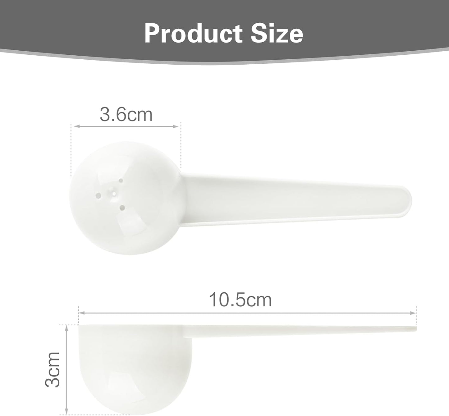 6 Pack Plastic Scoops, 20ml Measuring Spoon with Bottom Hole, Scoop Spoon for Coffee, Protein, Milk Powder (Pink)