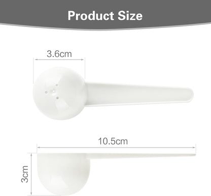 6 Pack Plastic Scoops, 20ml Measuring Spoon with Bottom Hole, Scoop Spoon for Coffee, Protein, Milk Powder (Pink)