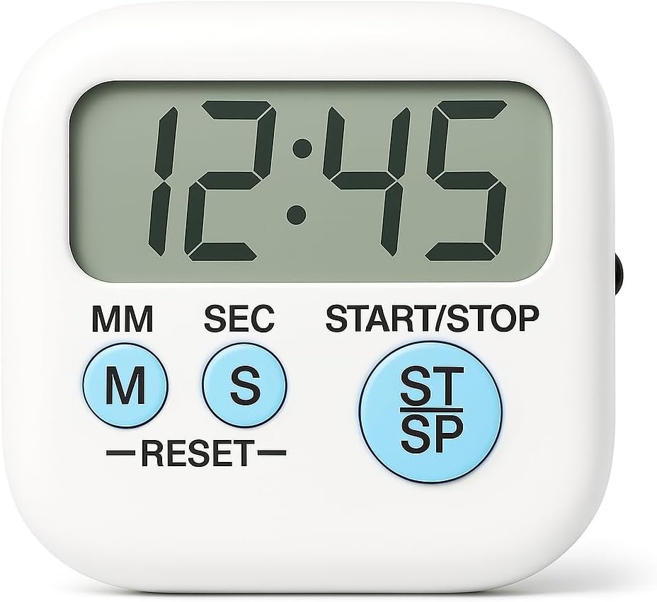 Digital Kitchen Timer for Cooking with Loud Alarm, Magnetic Countdown Timer, Large Display Big Digits Easy to Read, Count Up Stopwatch Timer for Baking Oven Kitchen Kids Classroom