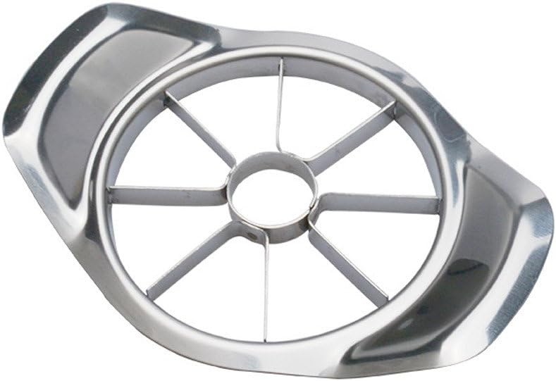 2PCS Apple Slicer, Extra Large Apple Corer Professional Fruit Cutter Stainless Steel Corer Super Sharp Fruit Slicer Divider - Apples Tool with 8 Sharp Blades, Easy to Use, Time-Saving (Sliver)