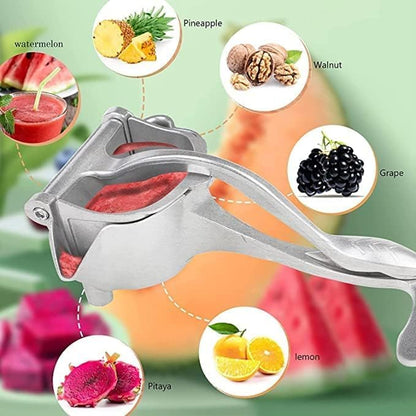 Manual Hand Press Fruit Juicer with Heavy Quality Detachable Lever for Citrus Lime Juicer or Orange Juicer, Steel Handle Juicer for Instant Juice (Aluminium, Silver