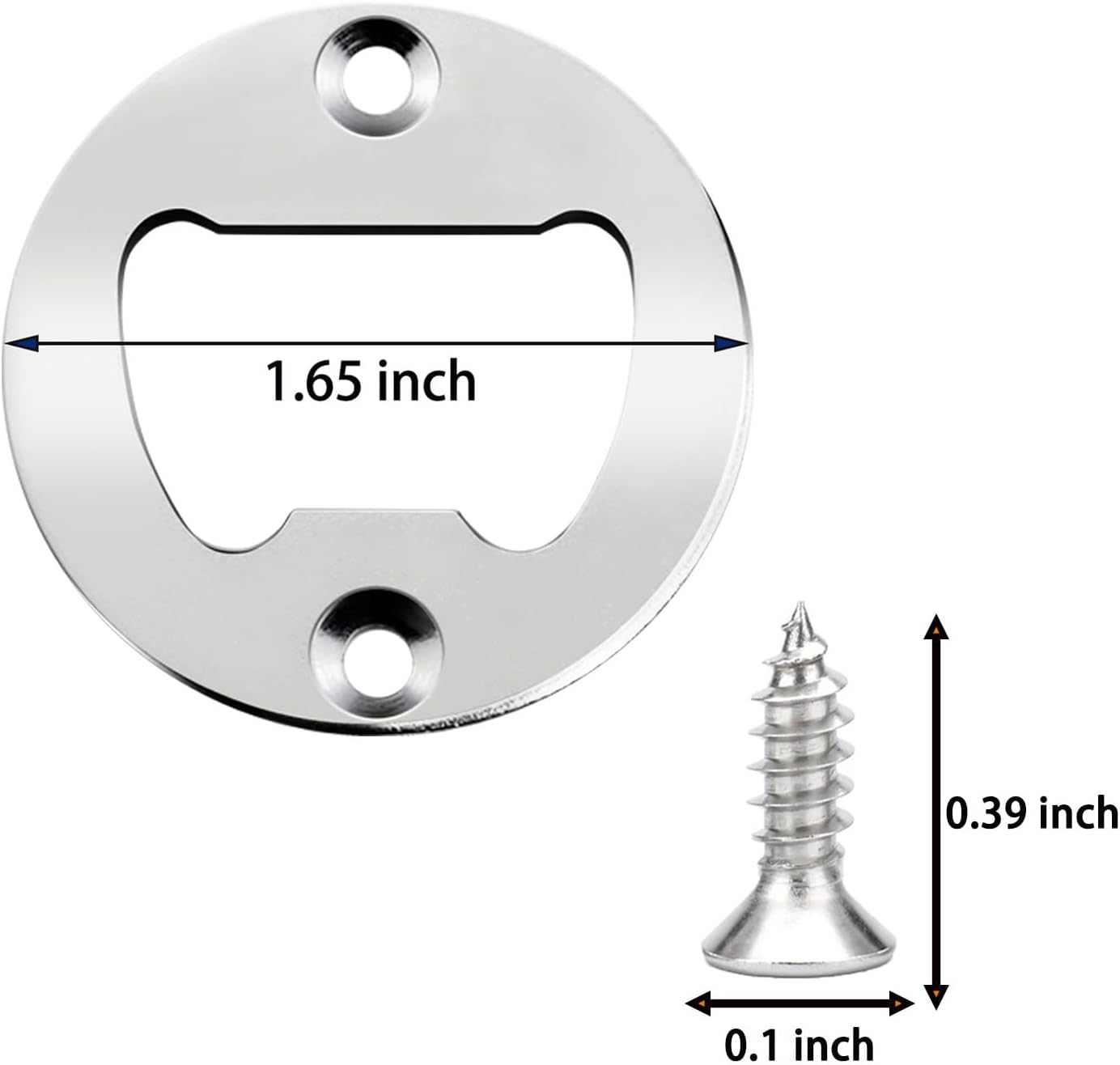 Bottle Opener Insert - 20 Sets Stainless Steel Inserts Kit with Screws Screwdriver for DIY Resin Mould Kit Hardware Parts Supply（black)