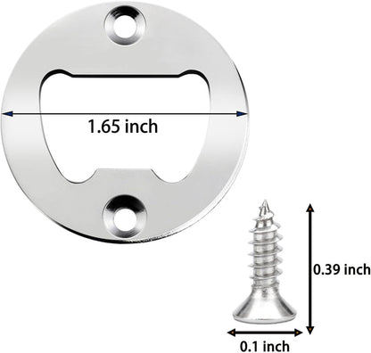 Bottle Opener Insert - 20 Sets Stainless Steel Inserts Kit with Screws Screwdriver for DIY Resin Mould Kit Hardware Parts Supply（black)