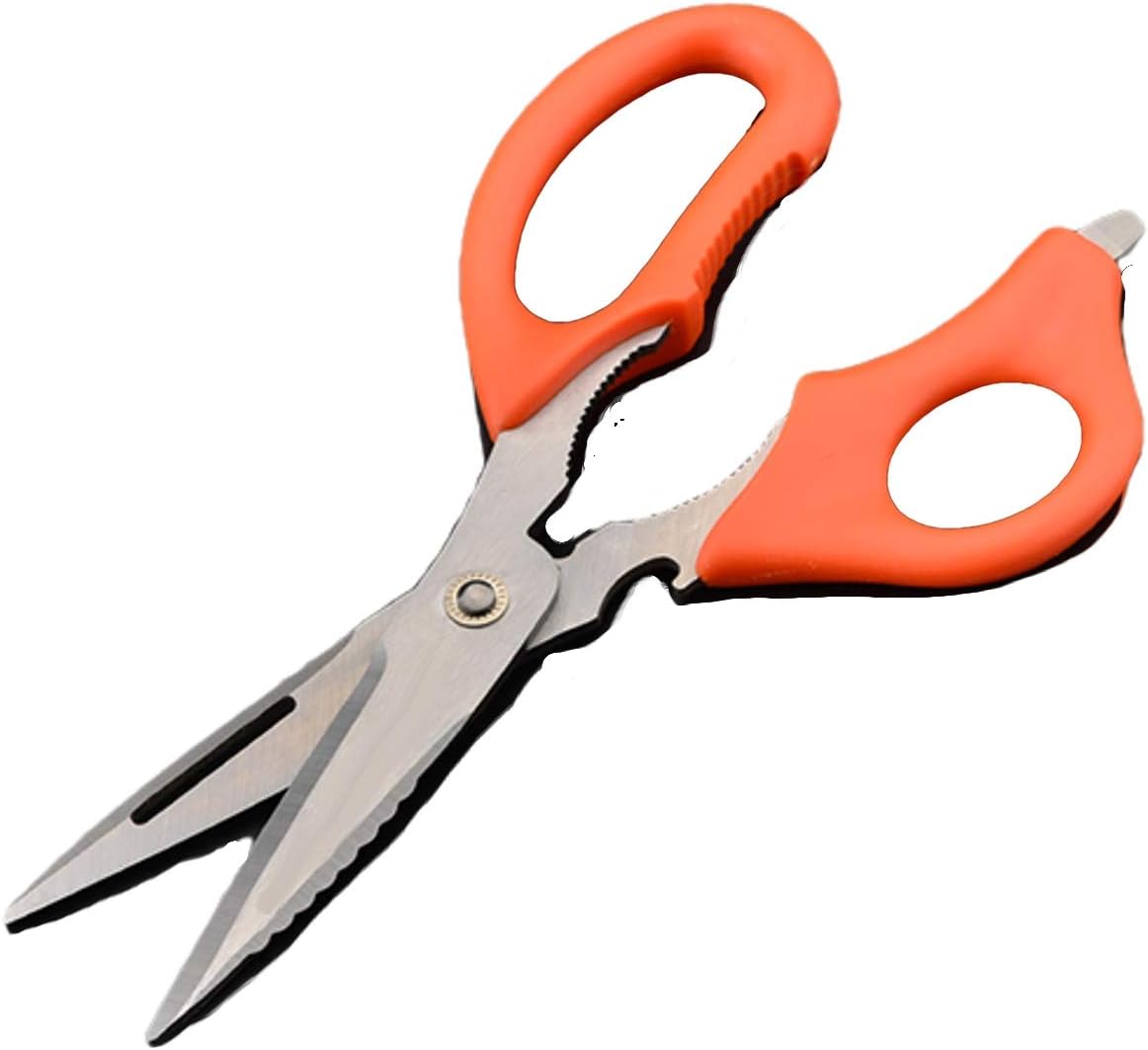 Edward Tools CleanCut All Purpose Shears 9” - Stainless Steel Kitchen Scissors for Poultry, Meat, Herbs, Utility - Dishwasher Safe - Heavy Duty Sharp Blade Cuts Wire, cable, rope (1)