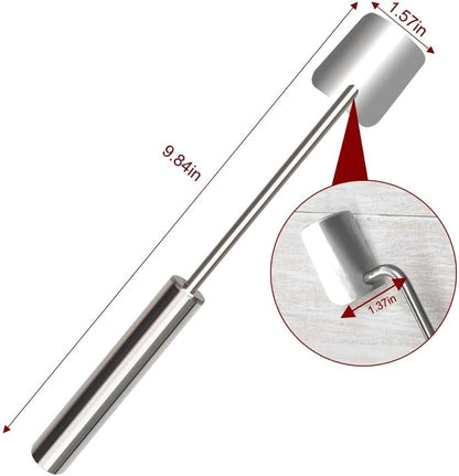 Stainless Steel Corn Stripper Tool – Long Handle Manual Kernel Peeler for Kitchen Use, Push-Down Design with Finger Protection, Dishwasher Safe
