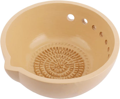 Herb Stripper Bowl with Grater, 2-in-1 Herb Peeling Cup & Ginger Plate Resin Rosemary Leaf Stripping Peeler Gadgets with Pour Spout Kitchen Prep Tool for Garlic Cheese Chocolate Thyme