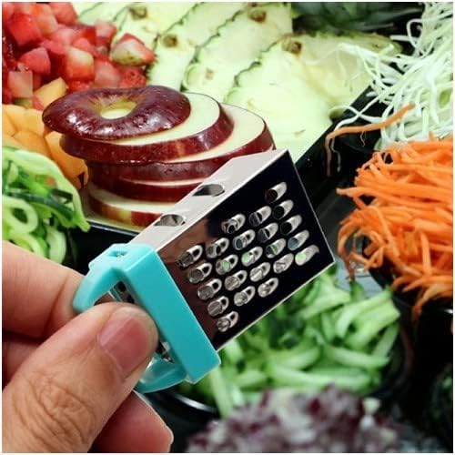 Mini Garlic Grater, Stainless Steel Cheese Ginger Vegetable Spices Small Grater for Kitchen, Black (Black)