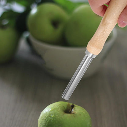 2pcs Fruit Core Remover Set with Serrated and Smooth Corers for Cherry Peach Pear Pit Removal Multifunctional Kitchen Tool Portable 8.26 Inch