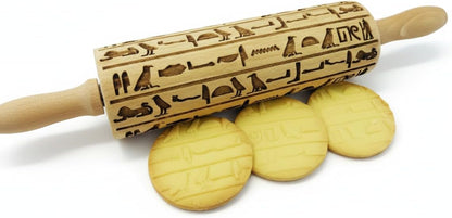 HEARTS EMBOSSING ROLLING PIN WOODEN ROLLING PIN for EMBOSSED COOKIES with LOVE HEARTS