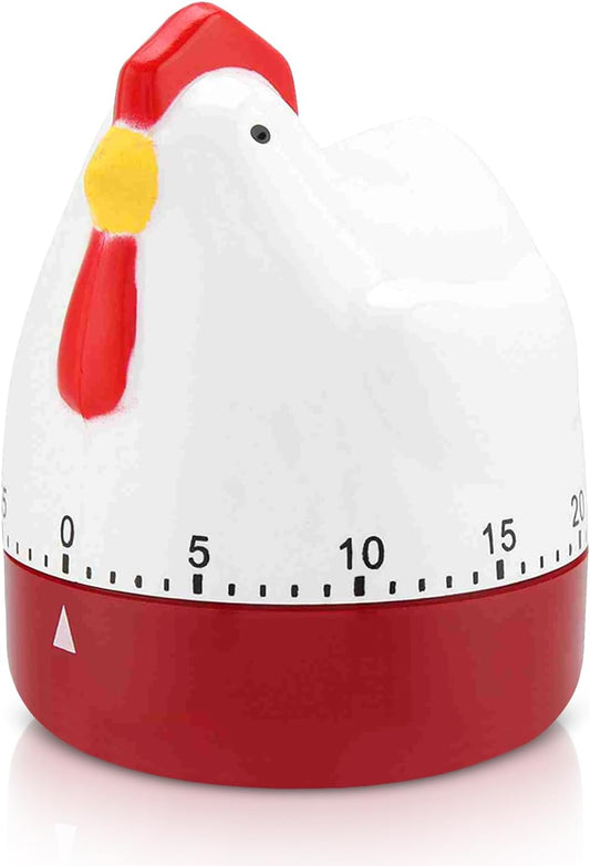 Cute Kitchen Timer, Mechanical Chicken Egg Timer 60 Minute Loud Alarm Manual Wind up Timer for Cooking Baking, Cute Animal for Classroom Home Kitchen, 2.5x3.2 Inch