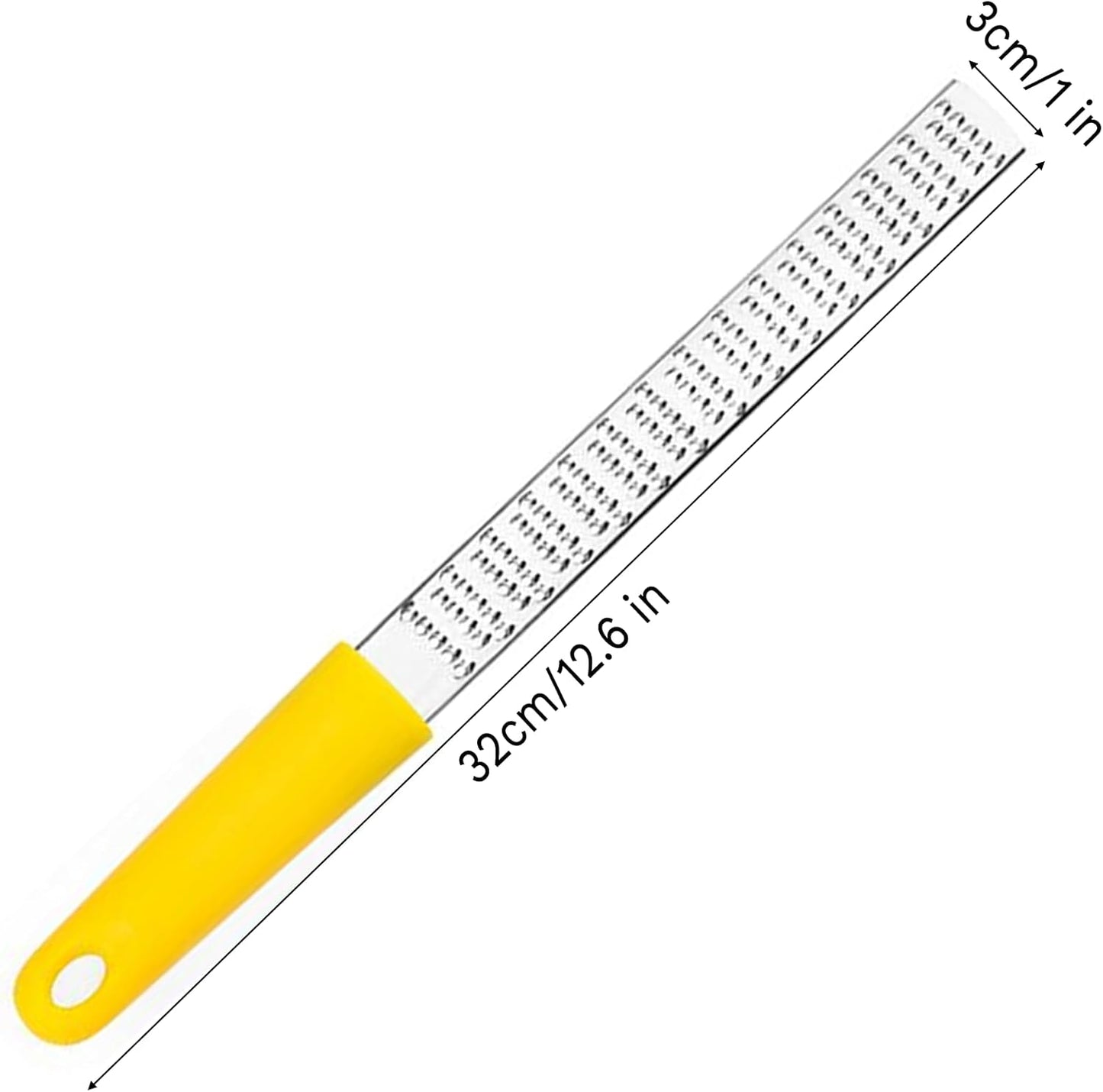 Lemon Zester Grater Tool,Grater Zester Stainless Steel for Fruits and Cheese,12.5 Inch