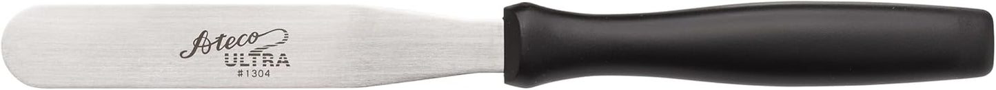 Ateco Ultra Straight Spatula with 6 by 1.5-Inch Stainless Steel Blade, Plastic Handle, Dishwasher Safe, Silver