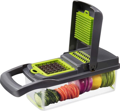 9 Blade All-in-1 Vegetable Chopper With Container, Mandoline Slicer Handheld For Kitchen, Dicing Blades, Coarse Cheese Grater, Grater, Wavy Slicer, Egg Separator, Hand Protector Perfect For Wowen.
