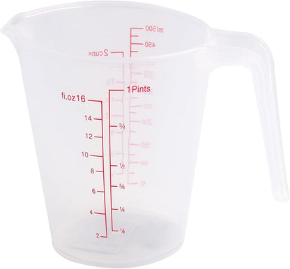 Multi-Purpose Measuring Cup Set - 1/2/4 Cup BPA-Free Unbreakable Plastic - Stackable Dishwasher Safe - Liquid/Solid Measurement - Kitchen Essential