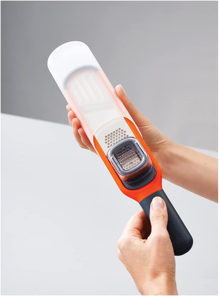 Joseph Joseph Fine Grater & Zester – Easy-Grip Handle with Sharp Stainless Steel Blades & Non-Slip Tip