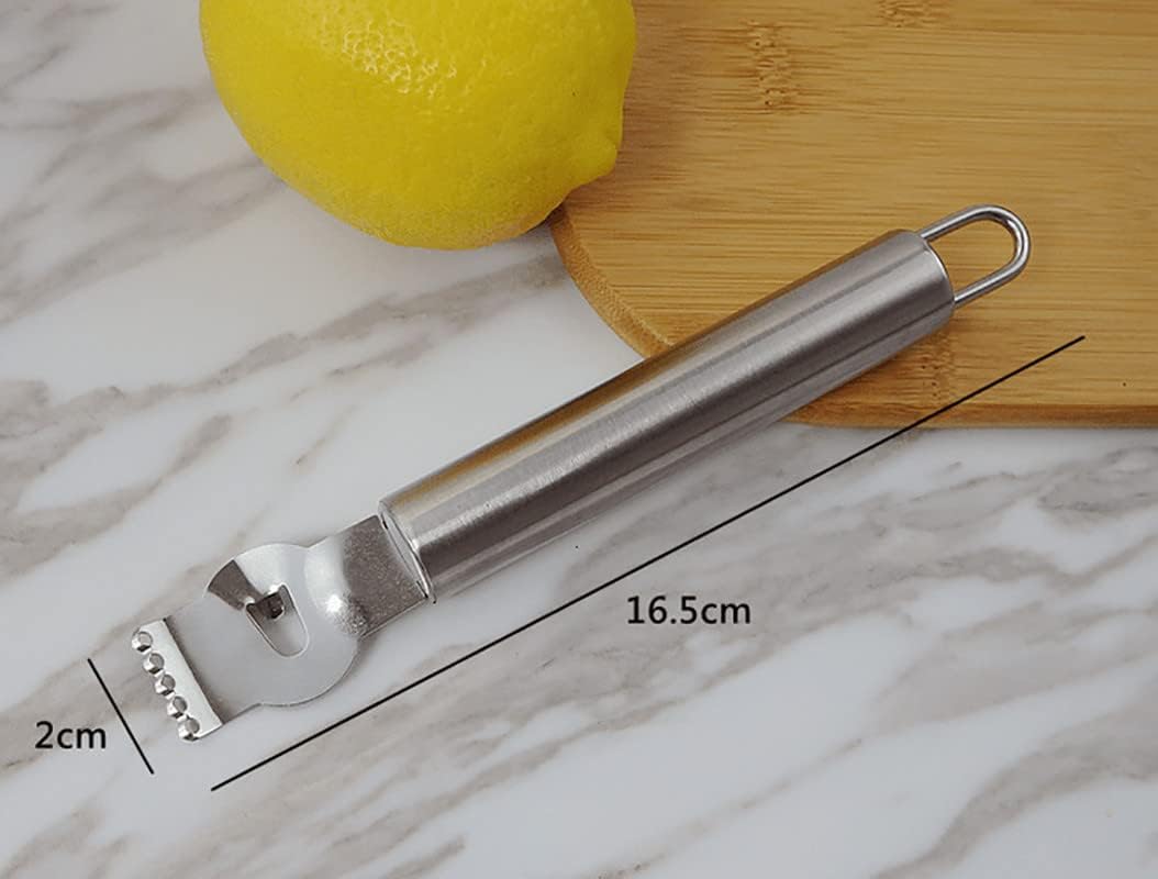 2Pcs Stainless Steel Lemon Zester Grater with Hole Citrus Orange Peeling Tool Fruit Peelers Mandolines and Slicers Graters, Peelers and Slicers