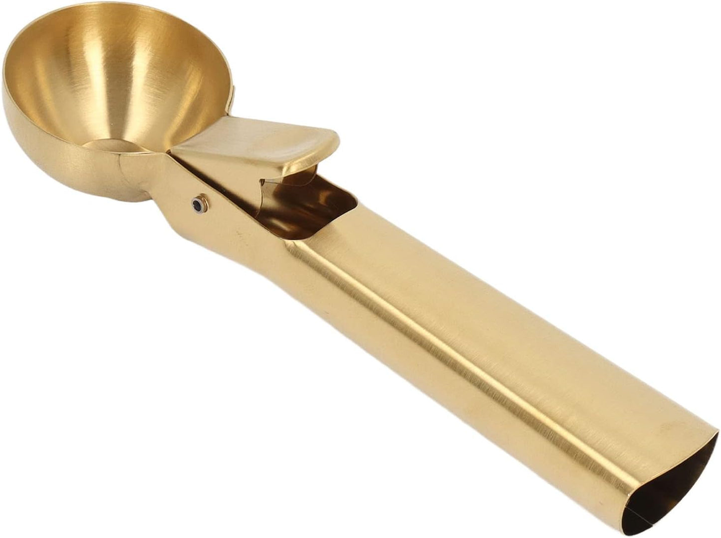 Ice Cream Scoop with Trigger – Stainless Steel Portion Scooper for Cookies, Muffins & Meatballs – Easy Release Disher for Baking, Commercial & Home Kitchen – Gold