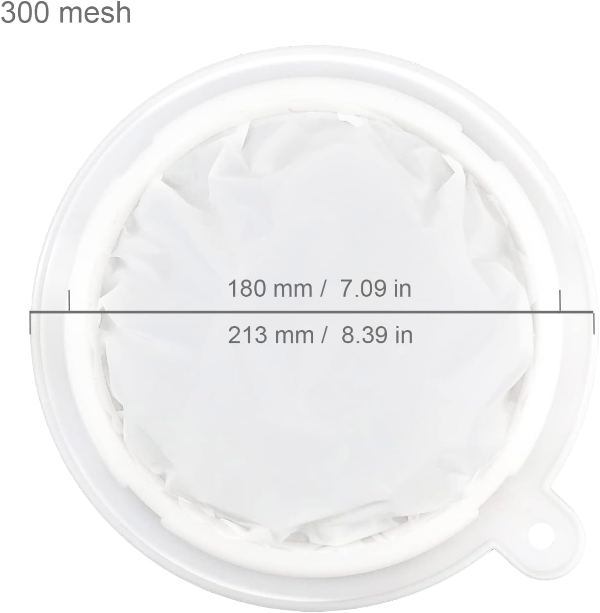 8.4in 80 Mesh Big Nylon Mesh Filter Ultra-Fine Sieve Sediments Strainer PP Frame for Straining Juice,Honey,Tea