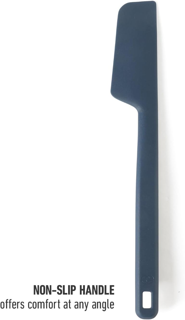 Calphalon Prime Scraper Set, 2-Piece Silicone Kitchen Scraper Set, Flexible Baking & Cooking Scrapers, Heat-Resistant Nonstick-Safe Tools with Ergonomic Handles, Navy