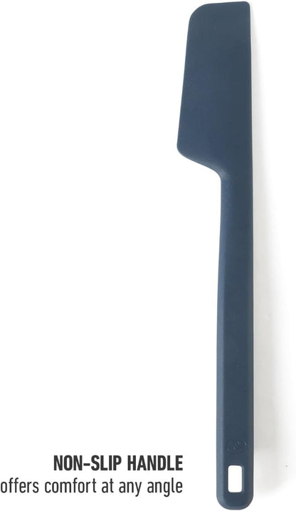 Calphalon Prime Scraper Set, 2-Piece Silicone Kitchen Scraper Set, Flexible Baking & Cooking Scrapers, Heat-Resistant Nonstick-Safe Tools with Ergonomic Handles, Navy