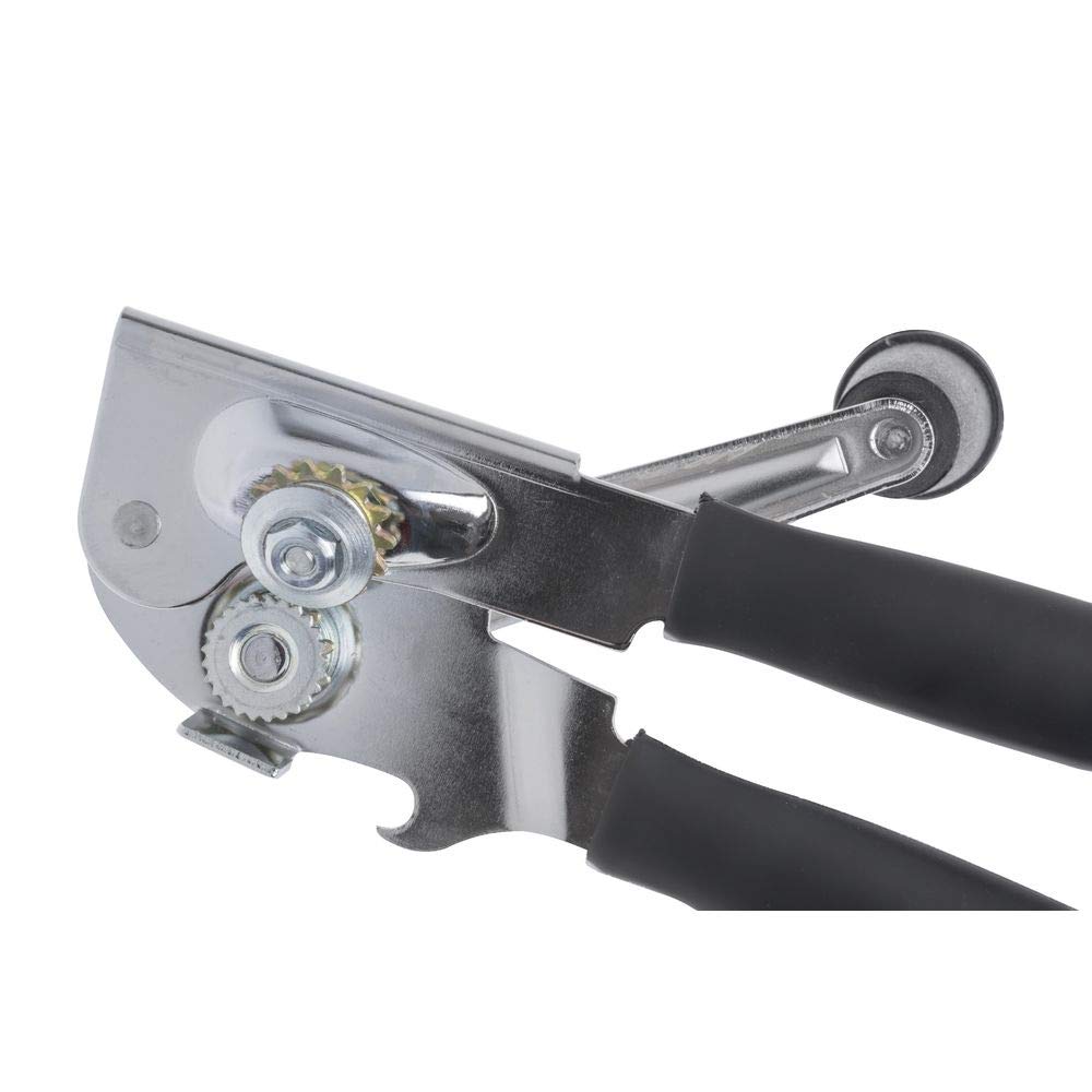 HUBERT Manual Can Opener Stainless Steel Easy Crank-Style - 8 1/4"L x 2 1/4"W x 4 3/10"H