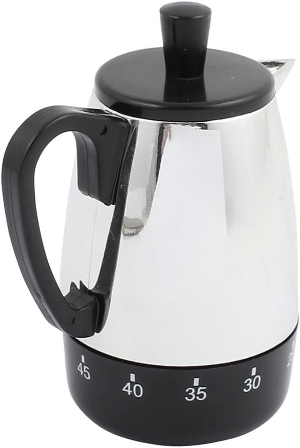 uxcell 4x3.4x2.2-Inch 60 Mins Mechanical Kitchen Time Meter Coffee Pot Design