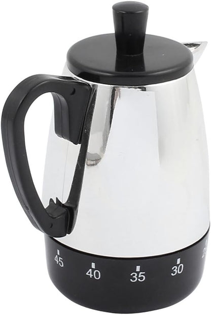 uxcell 4x3.4x2.2-Inch 60 Mins Mechanical Kitchen Time Meter Coffee Pot Design