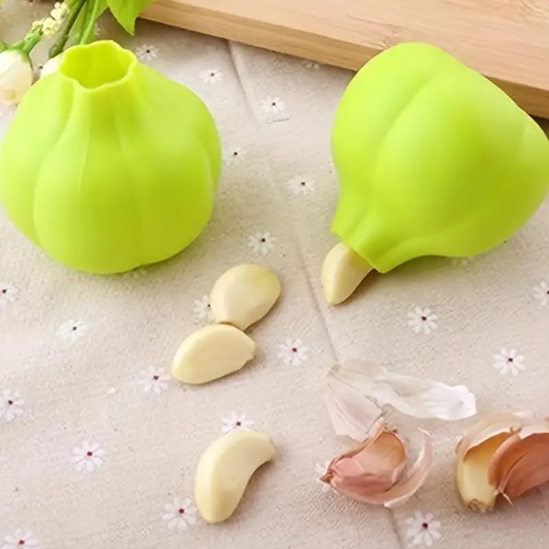 Green Silicone Garlic Peeler Tube ? Quick & Mess-Free Garlic Skin Remover, Food-Safe, Flexible, Non-Slip, Easy-Clean Kitchen Tool for Every Cook