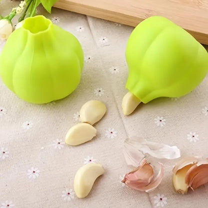 Green Silicone Garlic Peeler Tube ? Quick & Mess-Free Garlic Skin Remover, Food-Safe, Flexible, Non-Slip, Easy-Clean Kitchen Tool for Every Cook