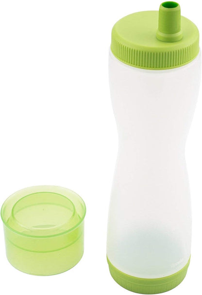 Tovolo Flow Pen 2.0 With Removable Cap 3-Cup Capacity Dispenser, Easy-Squeeze Batter Bottle With Mess-Free Valve for Pancake Art, Deep Indigo