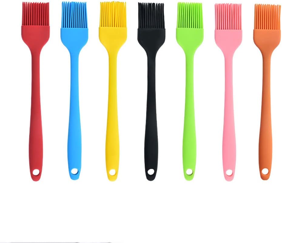 Silicone brush, Oil Brush for BBQ Kitchen Cooking Baking and Grilling (2 PCS,pink) - Colors B
