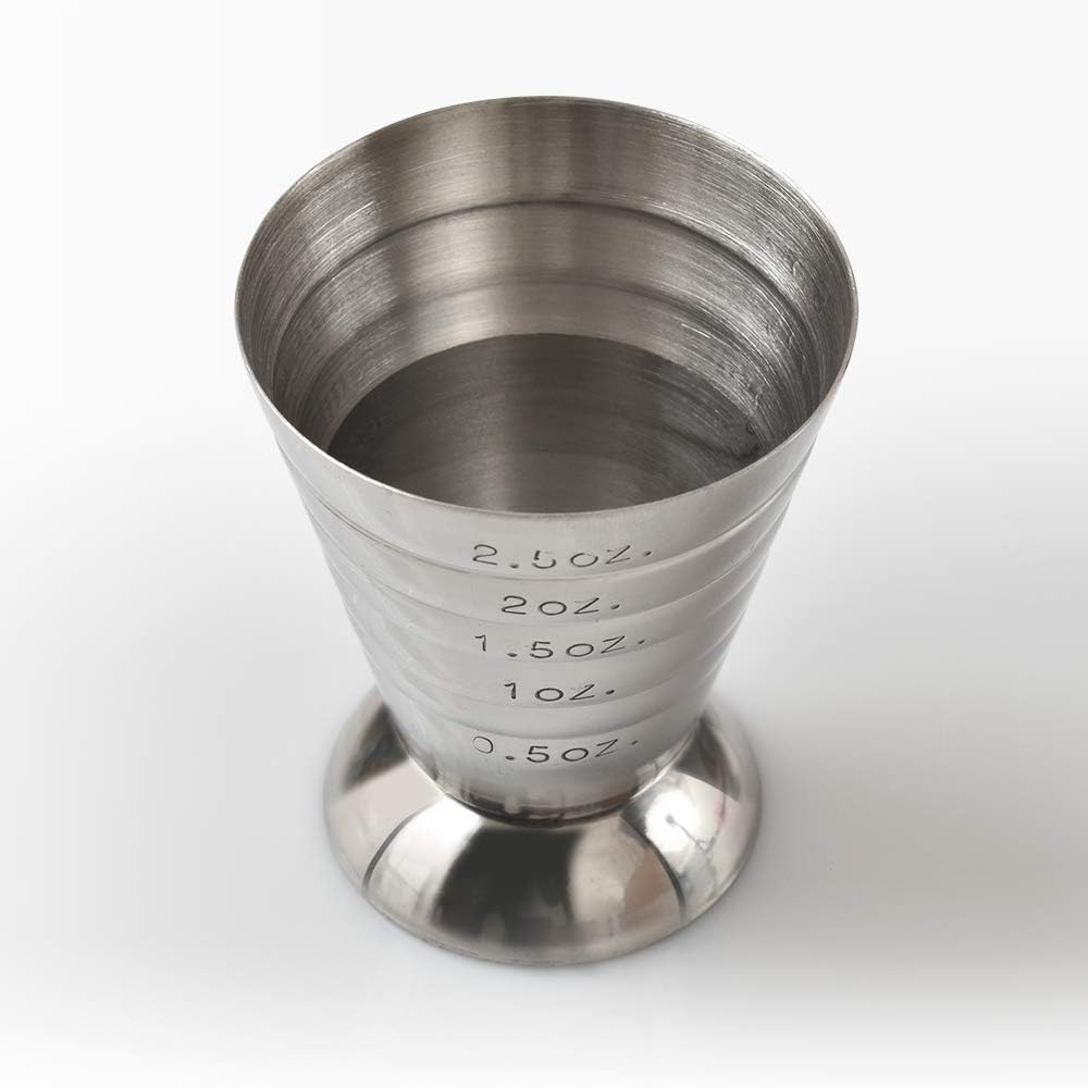 Stainless Steel Measuring Cup, 2.5 oz, 75 ml, 5 Tbsp, Cocktail Jiggers, Pack of 2