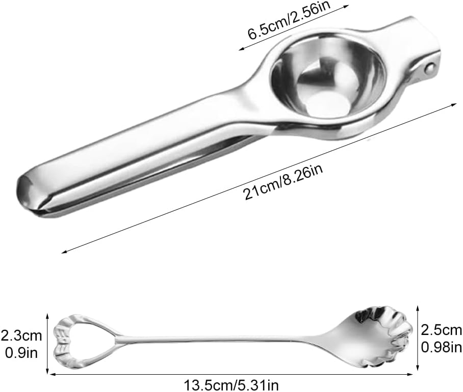 Manual Lemon Squeezer,Stainless Steel Engineered Hand Lemon Juicer,Safe Quick and Effective Juicing,Easy to Use & Clean,Press Hand Lime Citrus Fruit Juicers,Lime Squeezer Bar Tool
