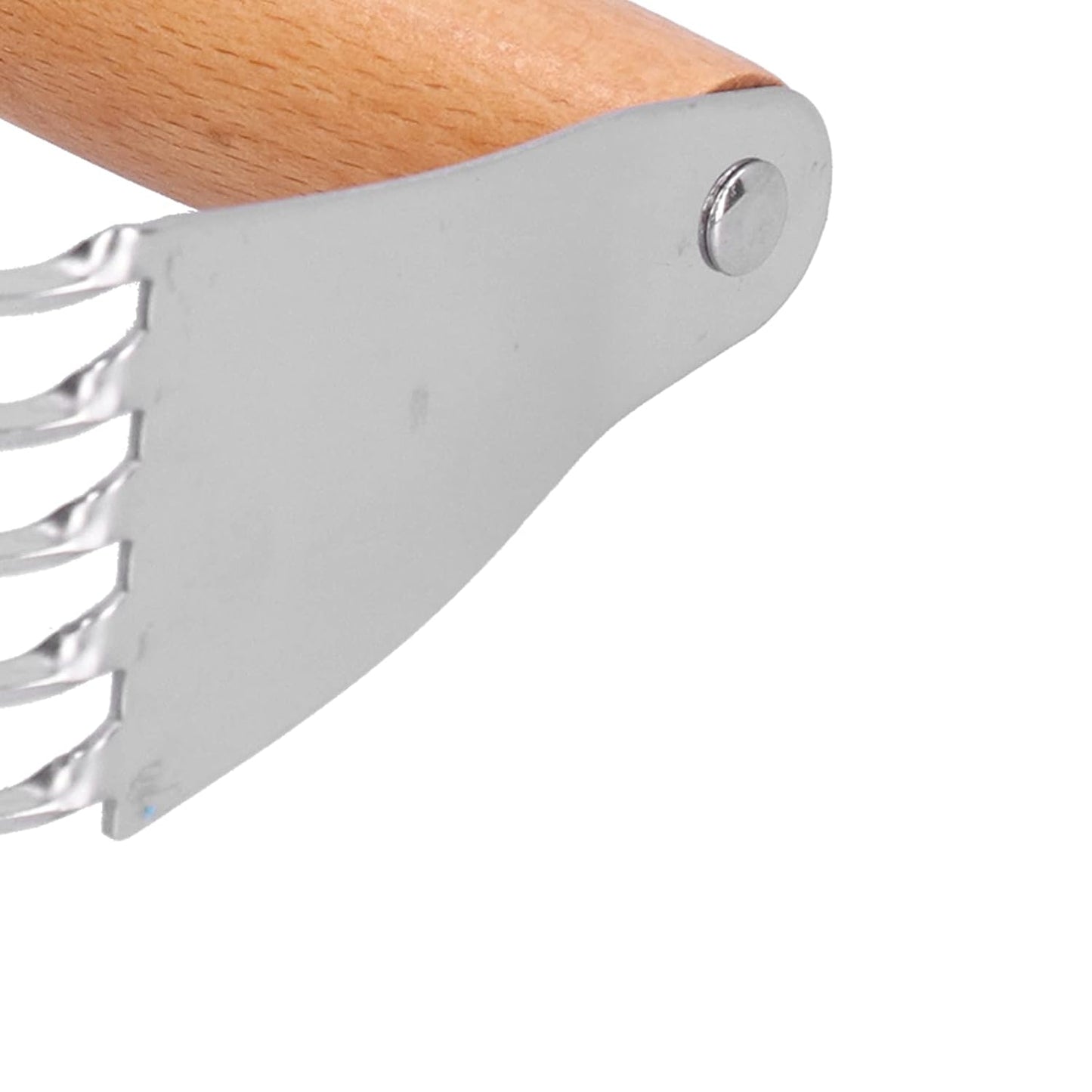 Stainless Steel Heavy Duty Dough Blender and Pastry Cutter Professional Kitchen Baking Tool for Flaky Pastries and Crispy Crusts (Wood Color)