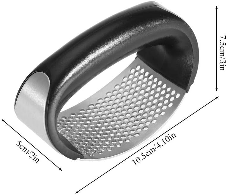 Stainless Steel Garlic Press Crusher Squeezer Masher Home Kitchen Mincer Tool Rust-proof Dishwasher safe