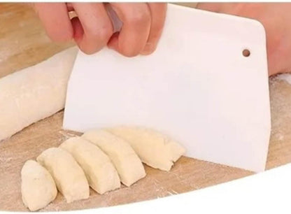 Dough Scraper Bowl Scraper Bread Cream Cake Pizza Cutter Bench Scraper Food Safety Flexible ABS Multi-Function Kitchen Scraper Tool for Dough, Pastry, Pizza, Bread Baking