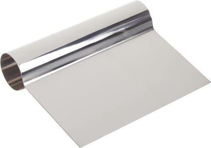 Winco Stainless Steel Dough Scraper with Wood Handle