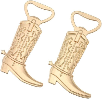 Cowboy Boot Bottle Opener for Wedding Party Favor (12pcs,Gold Tone)
