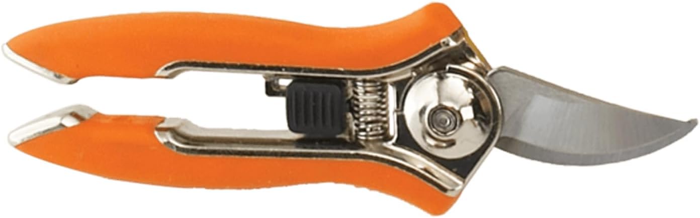 Dramm ColorPoint Stainless Steel Compact Garden Pruning Shears, Hand Pruner, Garden Clippers, with Heavy Duty Blade and Easy grip Handle, Yellow