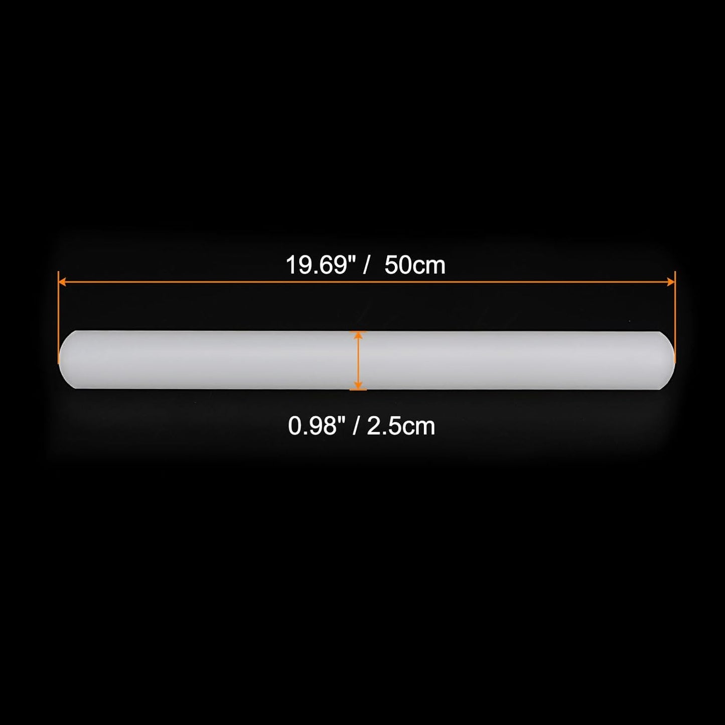 HARFINGTON 13 Inch x 0.98 Inch PP Plastic Non-Stick Fondant Rolling Pin - Dough Roller for Cookie, Pastry, Pizza, Clay - Kitchen Decorating Tools