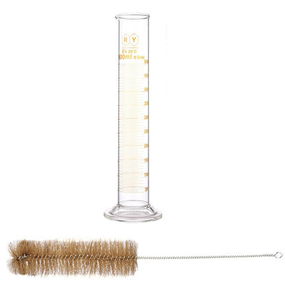 100 mL Glass Graduated Cylinder Measuring Single Metric Scale 2 Pcs with Brush (Pack of 2) … (100ml-2)