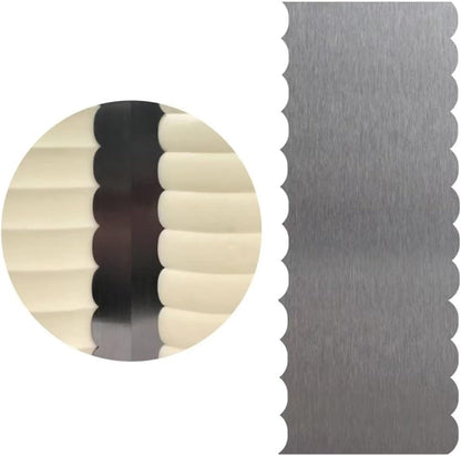 8.6 Inch Stainless Steel Cake Scraper Metal Scraper for Cake Smoother Leveler Scraper Cake Decorating Comb Cake Cutter for Mousse Butter Cream