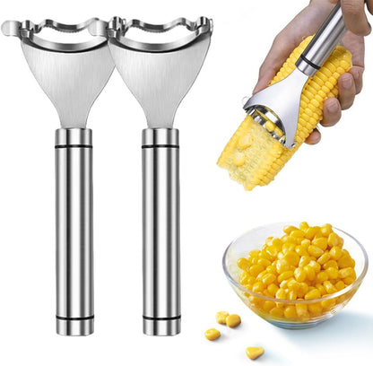 2026 Upgraded Corn Peeler, Stainless Steel Corn Cob Stripper Tool Corn Thresher from the Cob, Fast Corn Cob Separator (4 PCS)
